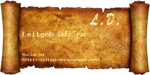 Leitgeb Dóra névjegykártya
